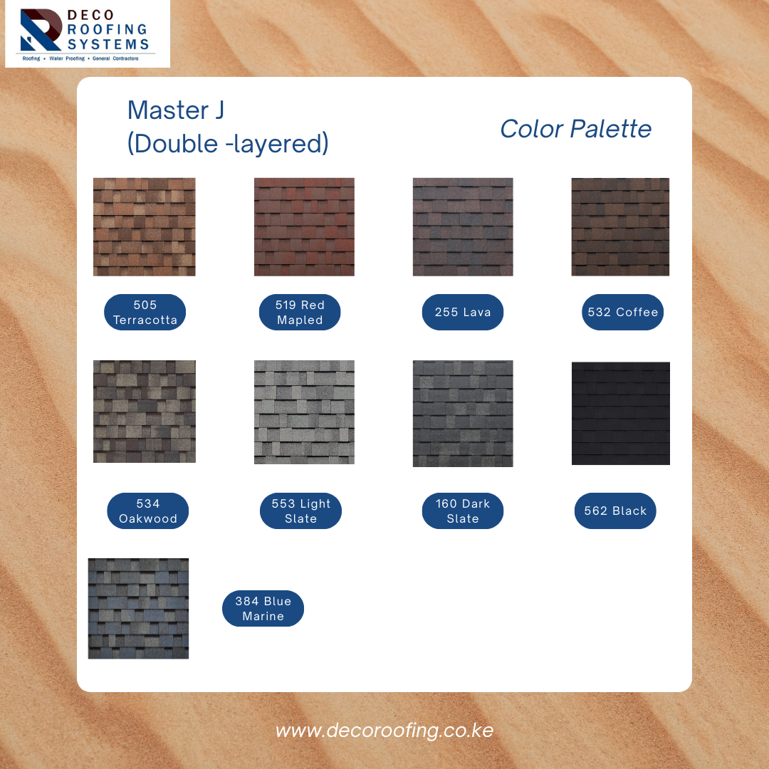 Deco Asphalt Shingles Color Palette 2